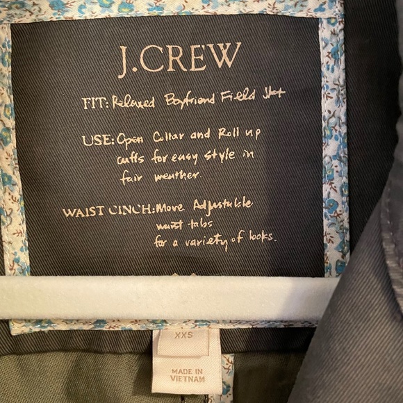 ⭐️SOLD - J Crew Army Green Downtown Field Jacket - Size XXS - Picture 3 of 5